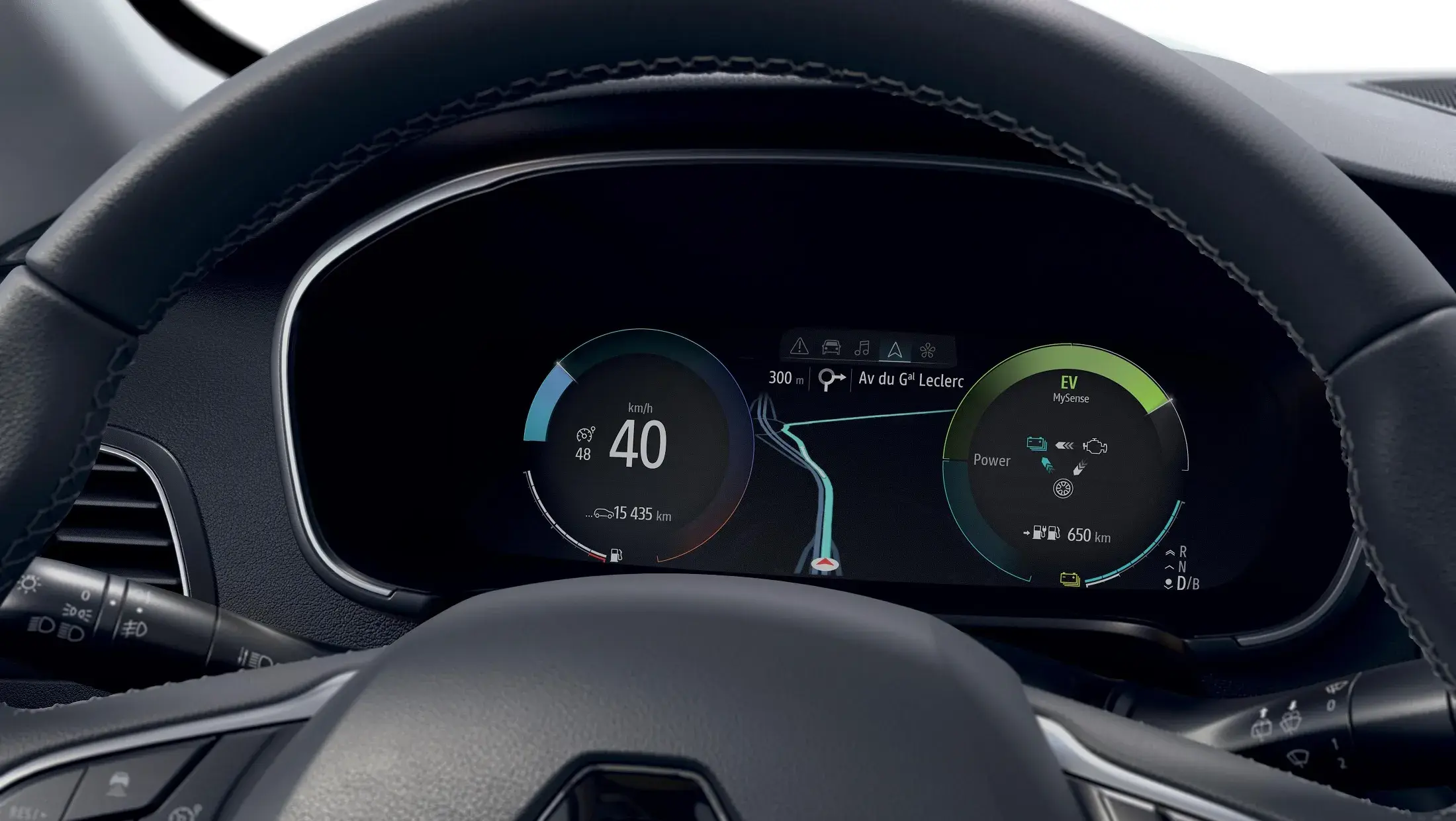 Renault Mégane estate plug-in hybrid display