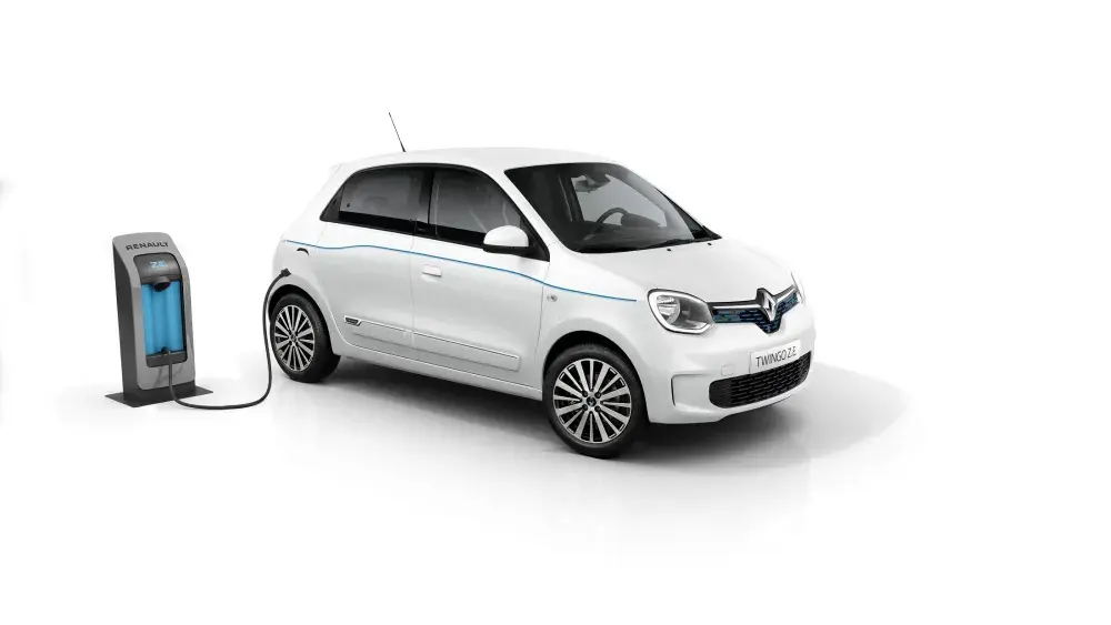 Renault Twingo Electric met laadpunt