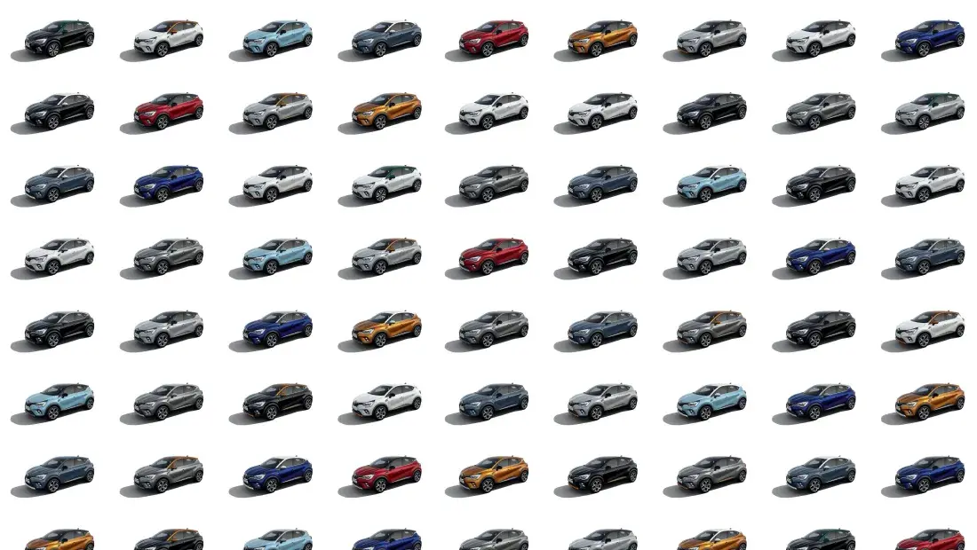 Renault Captur kleurcombinaties