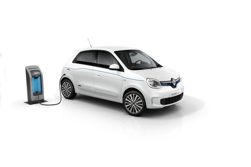 Renault Twingo Electric met laadpunt