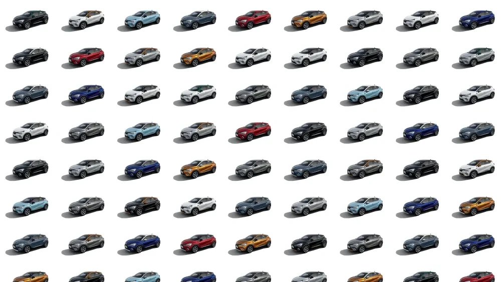 Renault Captur kleurcombinaties