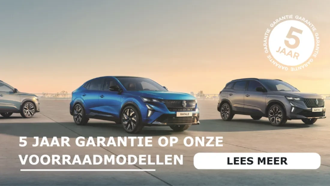 5 Jaar garantie - Renault Voorraad